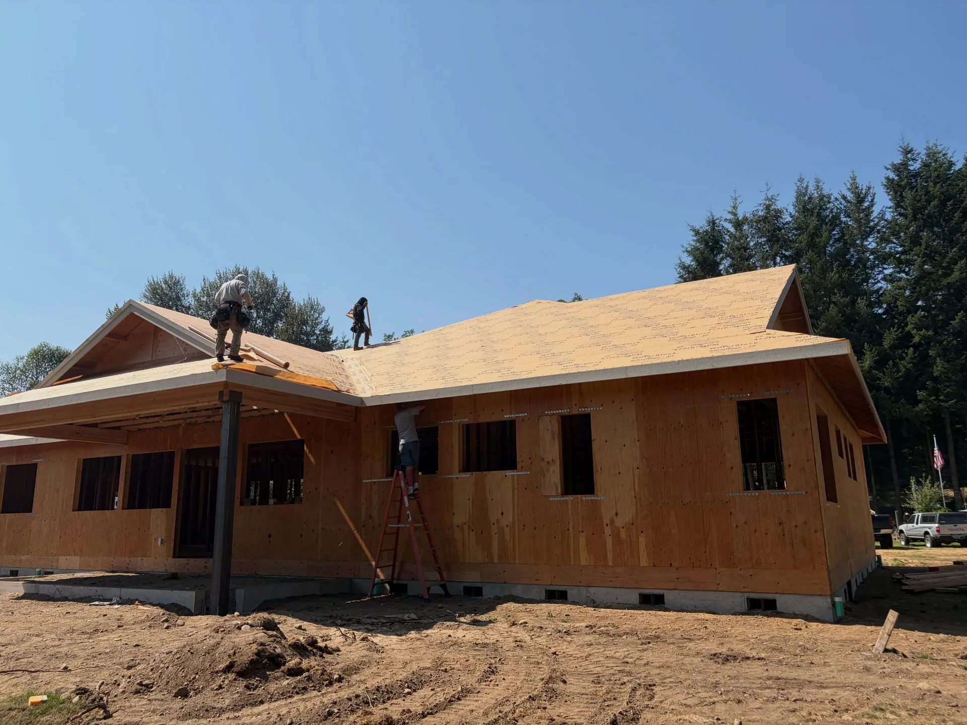 Crew roof sheathing osb wall sheathing custom home